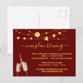 Grappige Beer Wedding Uitstel Aankondiging Post Briefkaart (Voorkant / Achterkant)