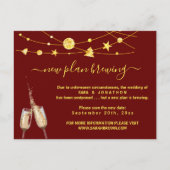 Grappige Beer Wedding Uitstel Aankondiging Post Briefkaart (Voorkant)