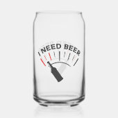 Grappige behoefte bier woord kunst blikvorm glas (Voorkant)