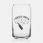 Grappige behoefte bier woord kunst blikvorm glas (Achterkant)