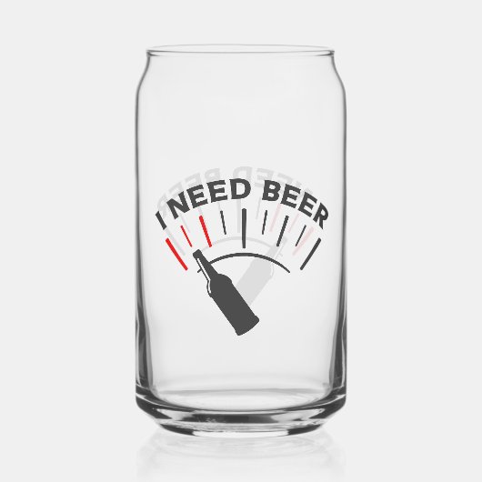 Grappige behoefte bier woord kunst blikvorm glas (Achterkant)