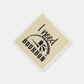 Grappige behoefte bourbon woord art servet (Hoek)