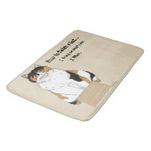 Grappige Beige Calico Kat Doos Humor Vangen Badmat (Gekanteld)