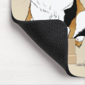 Grappige Beige Calico Kat Doos Humor Vangst Muismat (Hoek)