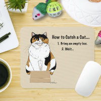 Grappige Beige Calico Kat Doos Humor Vangst