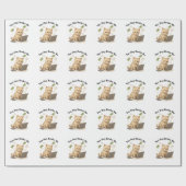 Grappige Beige Minimale Gestresseerde Kat Belastin Cadeaupapier (Vlak)