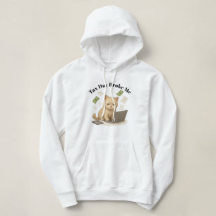 Grappige Beige Minimale Gestresseerde Kat Belastin Hoodie