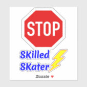 Grappige Bekwame Skater - Skateboard Street Stop Sticker (Vel)