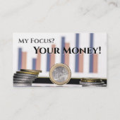 Grappige belastingaccountant valuta financiële exp visitekaartje (Voorkant)