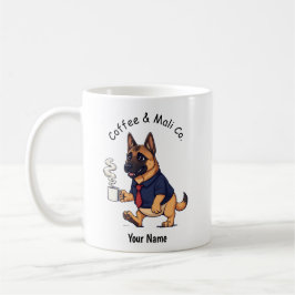 Grappige Belgische Malinois hond Zakelijke pak kof Koffiemok
