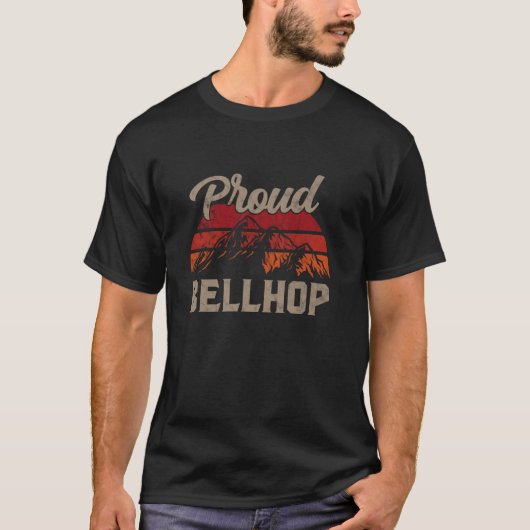 Grappige Bellhop Superheld Mannen Pap T-shirt (Voorkant)
