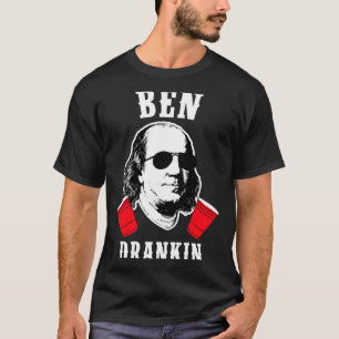 Grappige ben drankin 4 juli aviator amerikaan t-shirt