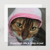 Grappige Bengaalse kat, "Dus je denkt dat dit grap Feestdagenkaart (Voorkant / Achterkant)
