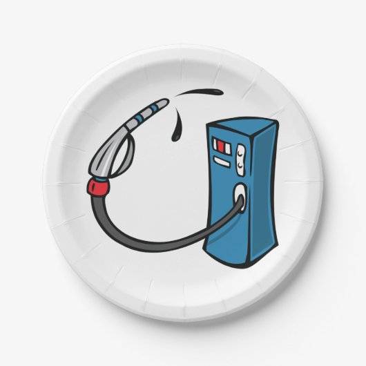 Grappige benzinestation papieren bordje (Voorkant)