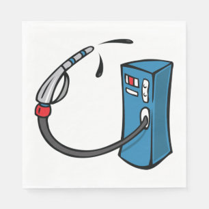 Grappige benzinestation servet