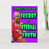 GRAPPIGE "Bepaalde leeftijd" VERJAARDAG KAART (Voorkant)