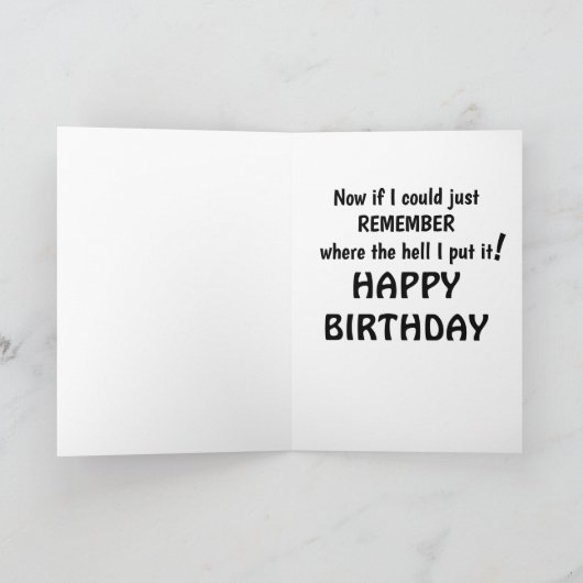 GRAPPIGE "Bepaalde leeftijd" VERJAARDAG KAART (Binnen)