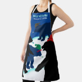 Grappige beren dragen winterse petten vakantie kok schort (Insitu)