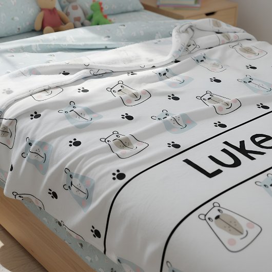 Grappige Beren Kinder Fleece Deken