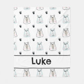 Grappige Beren Kinder Fleece Deken (Voorkant)