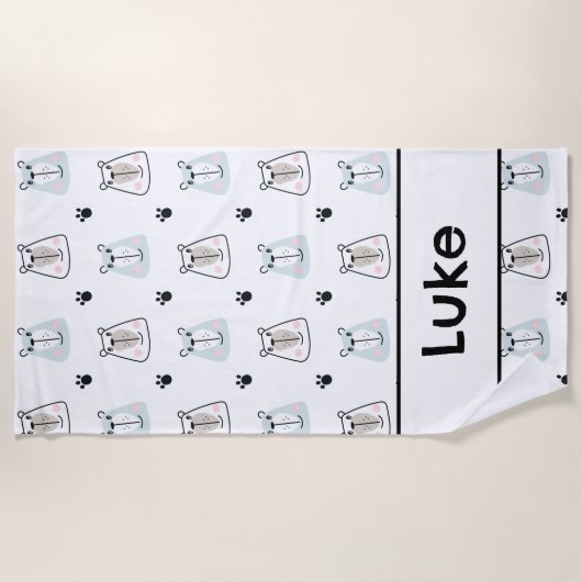 Grappige Beren Kinder Strandlaken (Voorkant)