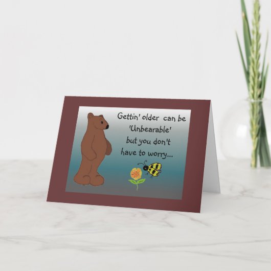 Grappige beren verjaardagsgroet kaart (Voorkant)
