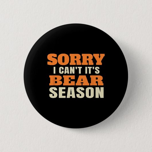 Grappige berenjacht ronde button 5,7 cm (Voorkant)
