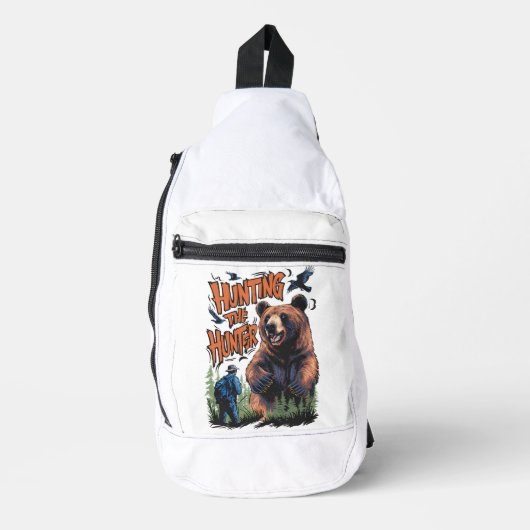 Grappige berenjacht sling bag (Voorkant)