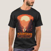 Grappige berg astronomie liefhebber Mars Mountains T-shirt (Voorkant)