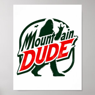 Grappige Berg Kerel Bigfoot Sasquatch Wandelgesche Poster