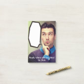 Grappige berichten van de baas. post-it notes (Op bureau)