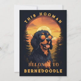 Grappige Bernedoodle Hond Ouder gepersonaliseerd Aankondiging