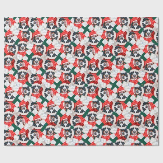 Grappige Berner Sennenhond Kerstmis Cadeaupapier (Vlak)