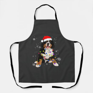Grappige Berner Sennenhond Lichtjes Kerst Matching Schort