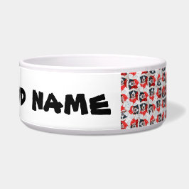 Grappige Bernese Berghond Naam Kerstpatroon Voerbakje