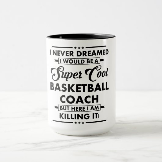 Grappige Beroep/Professie Super Basketbal Coach Mok (Midden)