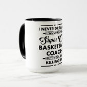 Grappige Beroep/Professie Super Basketbal Coach Mok (Voorkant links)