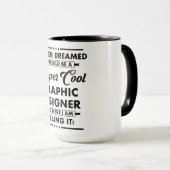 Grappige Beroep/Professie Super Coole Ontwerper Mok (Voorkant rechts)