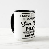 Grappige Beroep/Professie Super Coole Piloot Mok (Voorkant links)