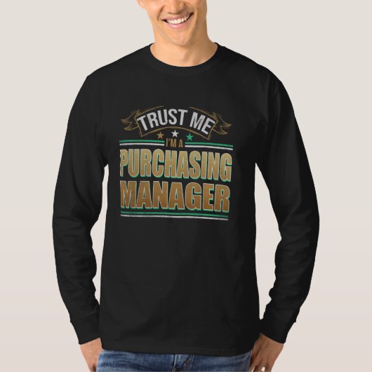 Grappige beroepsofferte in een inkoopmanager t-shirt (Voorkant)
