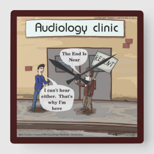 Grappige Berouw Voor Audiologie Wandklok