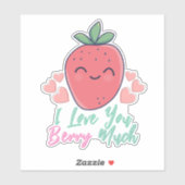 Grappige Bes Ik Hou Van Jou Sticker (Vel)