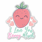 Grappige Bes Ik Hou Van Jou Sticker (Voorkant)