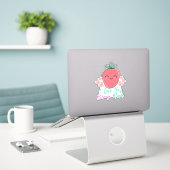 Grappige Bes Ik Hou Van Jou Sticker (Laptop op bureau)