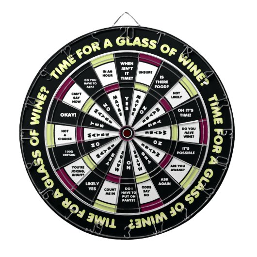 Grappige beslisser - Wine Drinker Edition Dartbord (Voorkant)