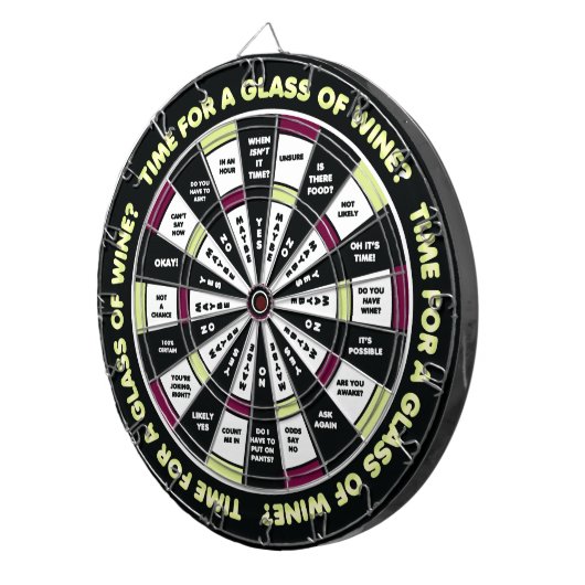 Grappige beslisser - Wine Drinker Edition Dartbord (Voorkant Rechts)