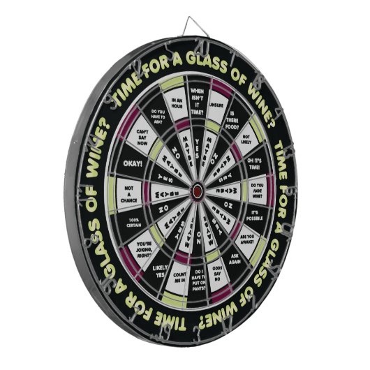 Grappige beslisser - Wine Drinker Edition Dartbord (Voorkant Links)