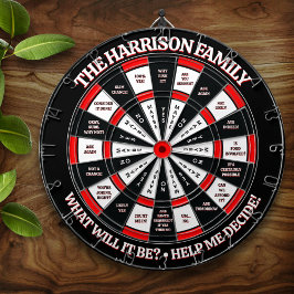 Grappige besluitvormer gepersonaliseerd dartbord