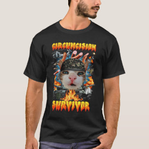Grappige Besnijdenis Overlevende Kat Opvallend Spe T-shirt