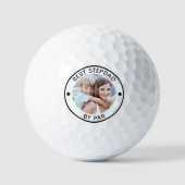 Grappige BEST STEPDAD BY PAR Photo Custom Color Golfballen (Voorkant)